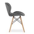 Set 4 scaune stil scandinav, Artool, Lago Velvet, catifea, lemn, gri, 47x36x73.5 cm