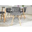 Set 4 scaune stil scandinav, Artool, Lago Velvet, catifea, lemn, gri, 47x36x73.5 cm