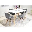 Set 4 scaune stil scandinav, Artool, Lago Velvet, catifea, lemn, gri, 47x36x73.5 cm