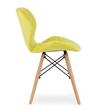 Set 4 scaune stil scandinav, Artool, Lago, catifea, lemn, galben, 48x52.5x74 cm
