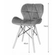 Set 4 scaune stil scandinav, Artool, Lago, catifea, lemn, galben, 48x52.5x74 cm