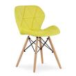 Set 4 scaune stil scandinav, Artool, Lago, catifea, lemn, galben, 48x52.5x74 cm