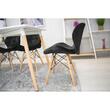 Set 4 scaune stil scandinav, Artool, Lago, catifea, lemn, negru, 48x43x74 cm