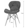 Set 4 scaune stil scandinav, Artool, Lago, piele ecologica, lemn, negru, 47x38x73 cm