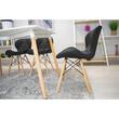 Set 4 scaune stil scandinav, Artool, Lago, piele ecologica, lemn, negru, 47x38x73 cm
