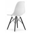Set 4 scaune stil scandinav, Artool, Osaka, PP, lemn, alb si negru, 46x54x81 cm