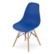 Set 4 scaune stil scandinav, Artool, Osaka, PP, lemn, albastru si natur, 46x54x81 cm