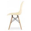 Set 4 scaune stil scandinav, Artool, Osaka, PP, lemn, crem si natur, 46x54x81 cm