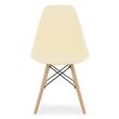 Set 4 scaune stil scandinav, Artool, Osaka, PP, lemn, crem si natur, 46x54x81 cm