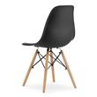 Set 4 scaune stil scandinav, Artool, Osaka, PP, lemn, negru si natur, 46x54x81 cm