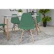 Set 4 scaune stil scandinav, Artool, Osaka, PP, lemn, verde, 46x54x81 cm