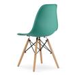 Set 4 scaune stil scandinav, Artool, Osaka, PP, lemn, verde, 46x54x81 cm