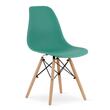 Set 4 scaune stil scandinav, Artool, Osaka, PP, lemn, verde, 46x54x81 cm
