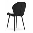 Set 4 scaune stil scandinav, Artool, Terni, catifea, metal, negru, 50x62x86 cm
