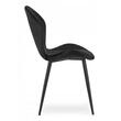 Set 4 scaune stil scandinav, Artool, Terni, catifea, metal, negru, 50x62x86 cm