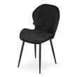 Set 4 scaune stil scandinav, Artool, Terni, catifea, metal, negru, 50x62x86 cm