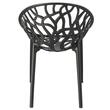 Set 4 scaune terasa/bistro, Jumi, Albero, PP, negru, 58x56x80 cm