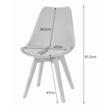 Set 4 scaune bucatarie/living, Artool, Mark, PP grafit, picioare lemn natur, 49x43x82 cm