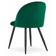 Set 6 scaune bucatarie/living, Artool, Bello, catifea verde, picioare metal negru, 46x42.5x76.5 cm