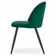 Set 6 scaune bucatarie/living, Artool, Bello, catifea verde, picioare metal negru, 46x42.5x76.5 cm