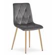 Set 6 scaune bucatarie/living, Artool, Libra, catifea, metal, gri, picioare natur, 45x54x86.5 cm
