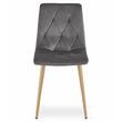 Set 6 scaune bucatarie/living, Artool, Libra, catifea, metal, gri, picioare natur, 45x54x86.5 cm