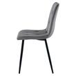 Set 6 scaune bucatarie/living, Libra, catifea gri inchis, picioare metal negru, Artool, 45x54x86.5 cm