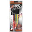 Set 9 chei hexagonale imbus extra-long magnetica Richmann