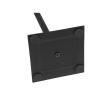 Set accesorii semineu, suport cu 3 piese, otel, negru, 54 cm 