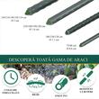 Set 25 araci/suport pentru rosii, castraveti, fasole, metal + PVC, verde, 240x2 cm, Artool