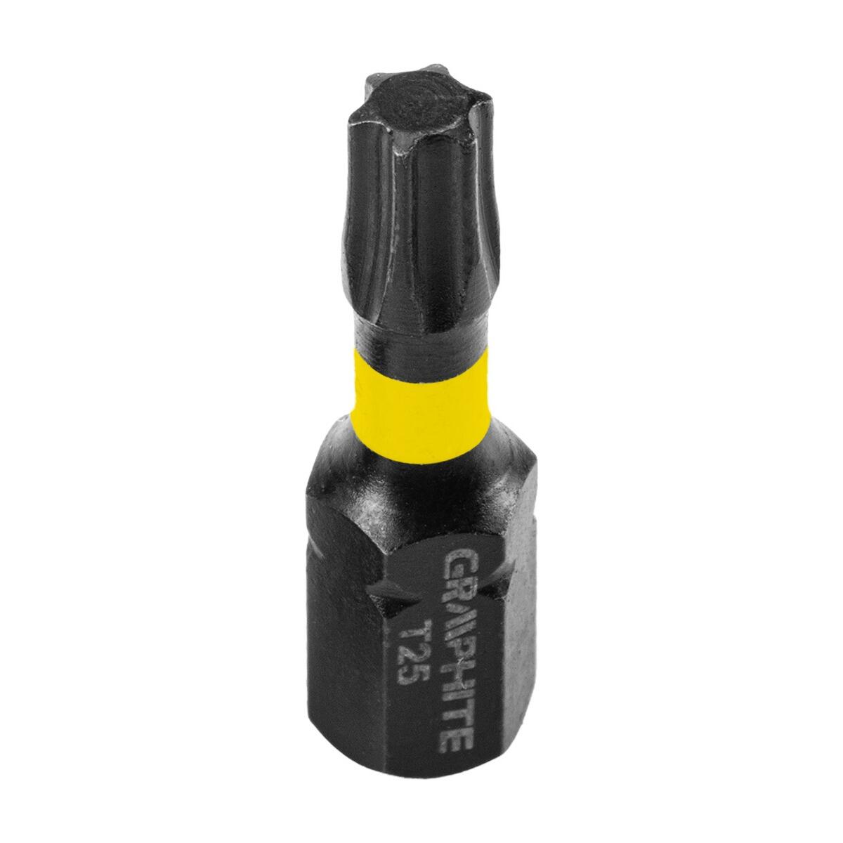 Bit de impact Torx TX25 Graphite cu coada hexagonala 1/4