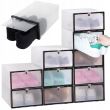 Set cutie pantofi/incaltaminte, pentru o pereche, 10 buc, plastic, transparent, 21.5x30.5x12.5 cm