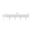 Set gard pentru gradina din plastic flexibil, aramiu, model ratan, 3 buc, 82x9.5/20 cm, 2.40 m, Gardenplast