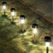 Set lampa solara de gradina, LED, 10 buc, 4.5x30 cm