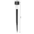 Set lampa solara de gradina, LED, 10 buc, 4.5x30 cm