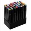 Set markere/carioci, 2 capete diferite, cu geanta, diverse culori, 40 buc, Maaleo