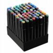 Set markere/carioci, 2 capete diferite, cu geanta, diverse culori, 80 buc, Maaleo