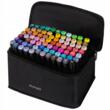 Set markere/carioci, 2 capete diferite, cu geanta, diverse culori, 80 buc, Maaleo