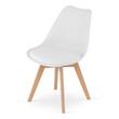 Set masa pentru sufragerie/living + 4 scaune Mark alb, Artool, lemn, stejar sonoma, 80x80x75 cm