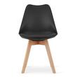 Set masa pentru sufragerie/living + 4 scaune Mark negru, Artool, lemn, stejar sonoma si alb, 80x80x75 cm