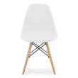 Set masa pentru sufragerie/living + 4 scaune Osaka alb, Artool, lemn, stejar sonoma si alb, 80x80x75 cm