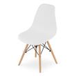 Set masa pentru sufragerie/living + 4 scaune Osaka alb, Artool, lemn, stejar sonoma si alb, 80x80x75 cm