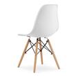 Set masa pentru sufragerie/living + 4 scaune Osaka alb, Artool, lemn, stejar sonoma si alb, 80x80x75 cm
