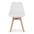 Set masa rotunda stil scandinav + 2 scaune Mark, Artool, MDF si lemn, alb, 60x72 cm