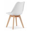 Set masa rotunda stil scandinav + 2 scaune Mark, Artool, MDF si lemn, alb, 60x72 cm