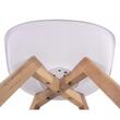 Set masa rotunda stil scandinav + 2 scaune Mark, Artool, MDF si lemn, alb, 60x72 cm
