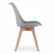 Set masa rotunda stil scandinav + 2 scaune Mark gri, Artool, MDF si lemn, 60x72 cm