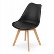 Set masa rotunda stil scandinav + 2 scaune Mark negru, Artool, MDF si lemn, 60x72 cm