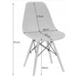 Set masa rotunda stil scandinav + 2 scaune Osaka, Artool, MDF si lemn, alb si portocaliu, 60x72 cm