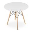 Set masa rotunda stil scandinav + 4 scaune Osaka negru, Artool, MDF si lemn, 90x72 cm